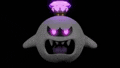 a 3d model of a ghost with a crown on its head .