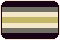 a pixel art drawing of a gray , white , and gold striped rectangle .