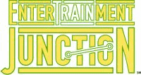 the logo for enter rainment junction is a yellow and green logo .