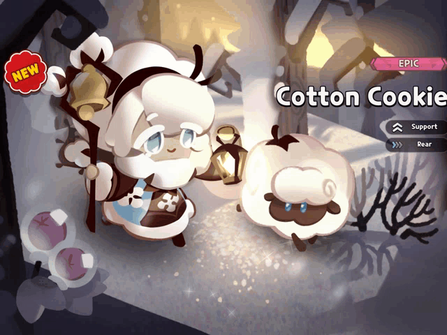 a cotton cookie with a lantern in her hand