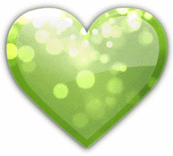 a green heart with a green border and a white background