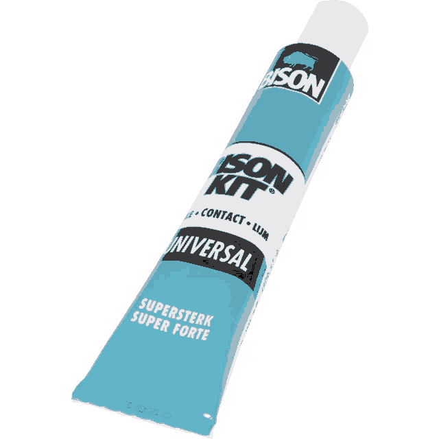 a tube of bison kit universal supersterk super forte adhesive