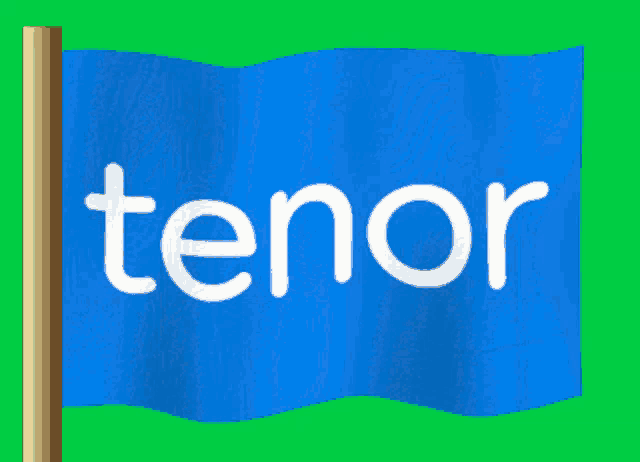 a blue flag that says tenor on it