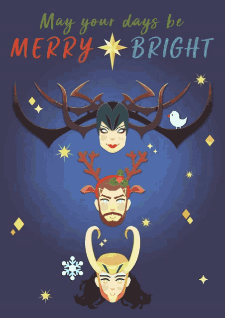 a poster that says may your days be merry bright