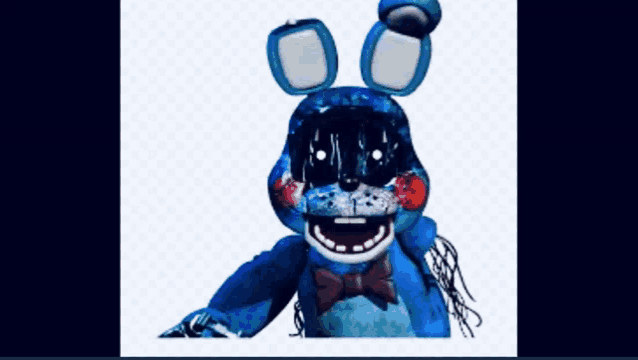 five nights at freddy 's bonnie is a blue bunny with a bow tie