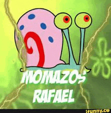 a picture of gary the snail from spongebob squarepants with a lightning bolt behind him .