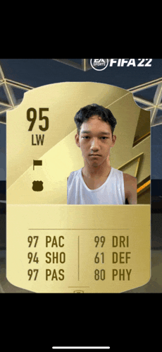 a fifa 22 card with a man 's face on it