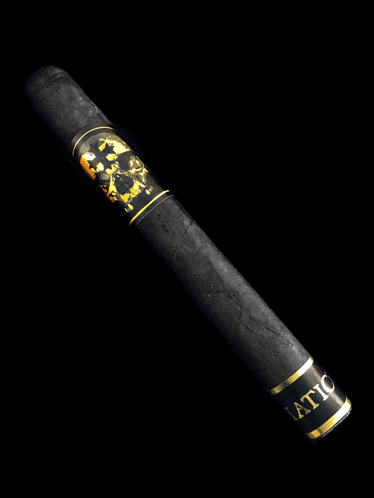 a black and gold cigar with the word viati on it