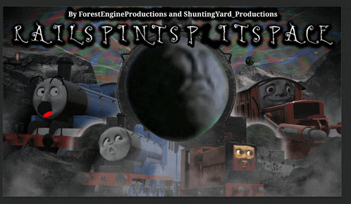 a poster for rails spins in its space shows thomas and friends