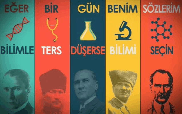 a poster with a man 's face and the words eger bir gun benim sozlarim