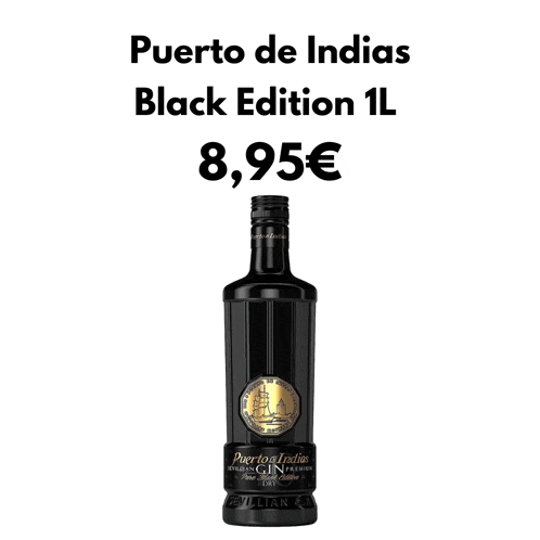 a bottle of puerto de indias black edition 1l costs 8.95 euros