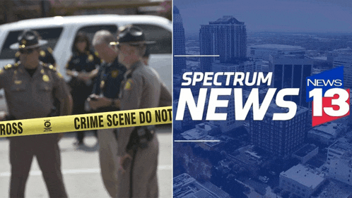 a spectrum news 13 advertisement with a picture of a crime scene