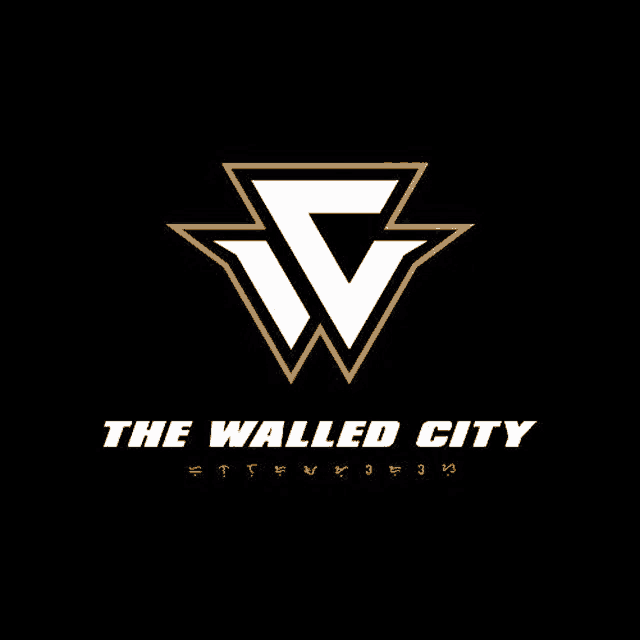 the logo for the walled city is a triangle with a letter w in the middle .