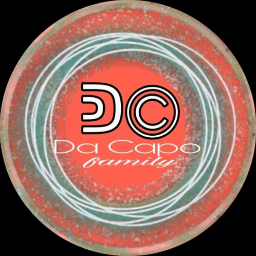 a logo for da capo family is shown on a circular background