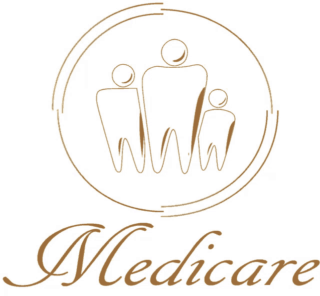 a logo for medicare with a family and tooth