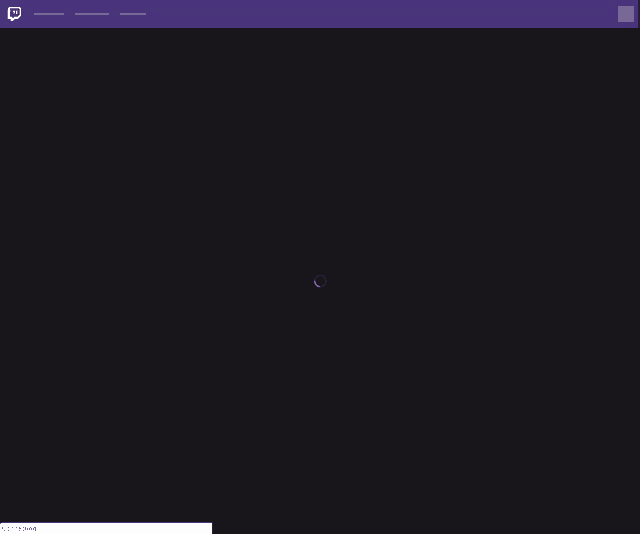 a black screen with a purple border and a white circle in the middle of the screen .