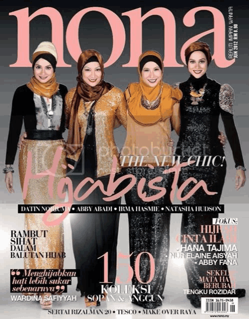 the cover of a magazine called nona has four women on it