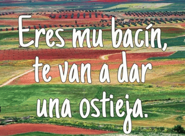 a poster that says eres mu bacin te van a dar una osteja