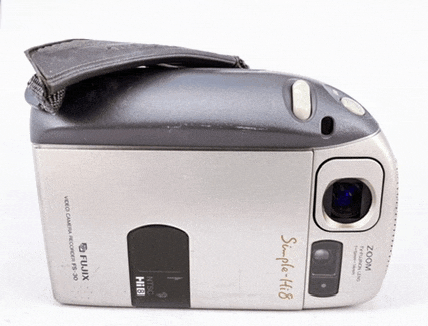 a fujix simple hi8 video camera with a zoom function