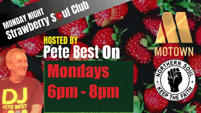 monday night strawberry soul club hosted by pete best on mondays