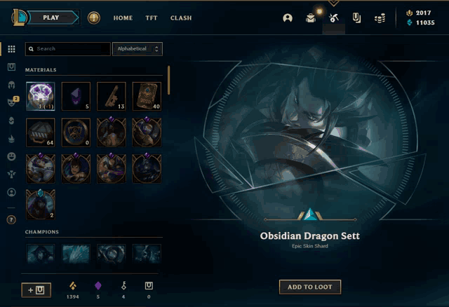 a screenshot of the obsidian dragon sett league of legends skin