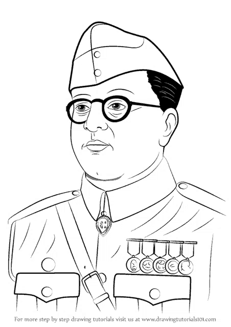 a black and white drawing of a man wearing glasses and a hat .