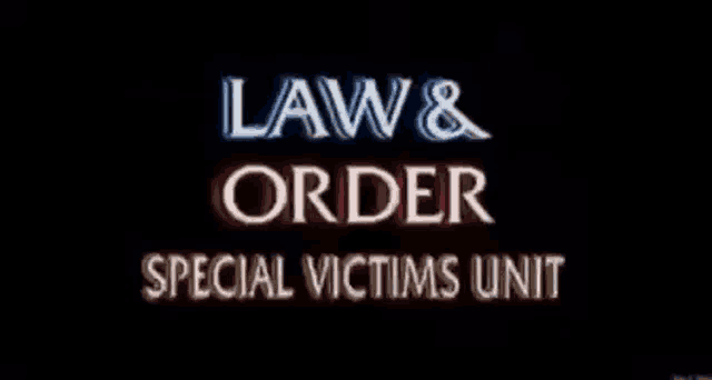 a sign that says law and order special victims unit on it