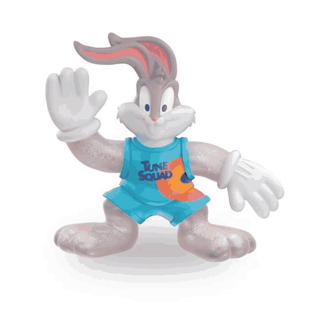 bugs bunny is wearing a tune squad jersey and shorts