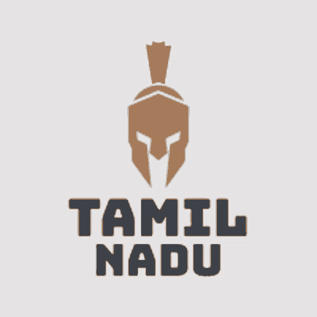 a logo for tamilnadu with a spartan helmet