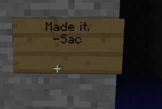 a wooden sign that says made it -5ac on it