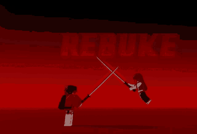 a red background with the word rebuke in the upper right corner