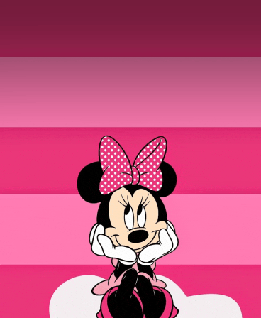 a cartoon of minnie mouse with a pink bow