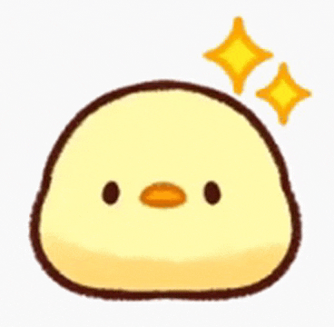 a cartoon drawing of a yellow chicken with two yellow diamonds on its head .