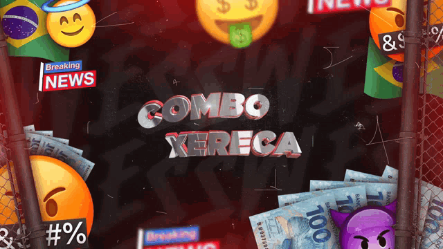 a poster for combo xereca with a bunch of money and smiley faces