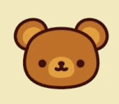 a cartoon drawing of a brown teddy bear 's face on a white background .