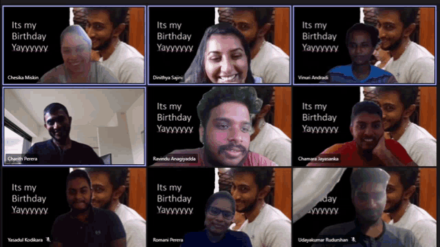 a collage of images with the words " it 's my birthday " on them