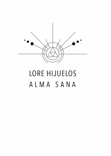 a black and white logo that says lore hijuelos alma sana on it