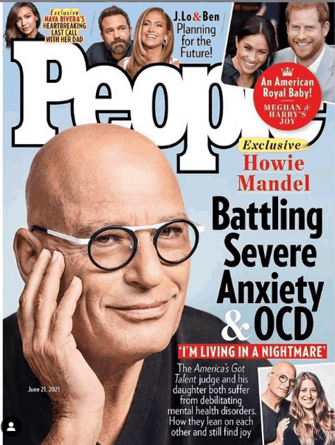 a bald man with glasses on the cover of people magazine