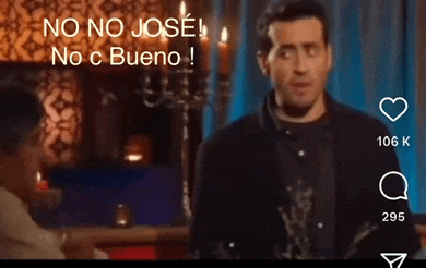 a video of a man talking to another man with the caption no no jose no c bueno !