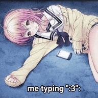 a picture of a girl laying on the ground with the caption " me typing "