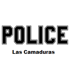 a black and white logo for the police las camaduras