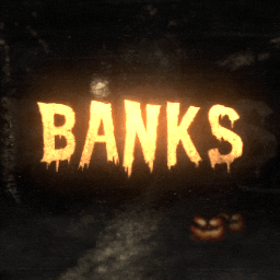 a glowing sign that says banks on it