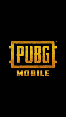 a logo for pubg mobile is shown on a black background