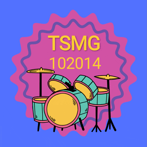 a drawing of a drum set with the words tsmg 102014 on it