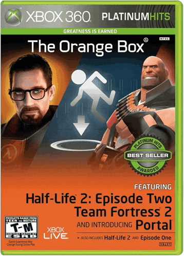 an xbox 360 game called the orange box