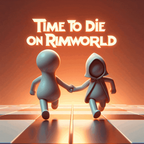 a game called time to die on rimworld is being played on a chess board