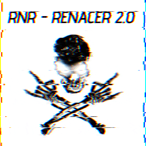 an image of a skull and crossbones with the words rnr renacer 2.0 below it