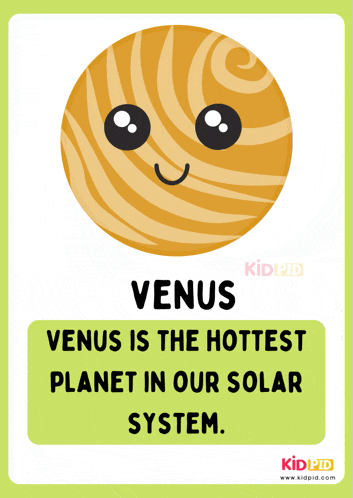 a poster that says venus is the hottest planet in the solar system