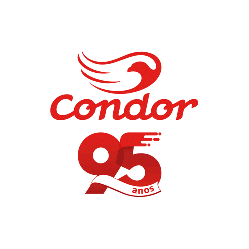 a red logo for condor with the number 95