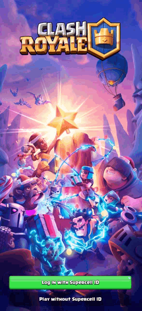 a screenshot of clash royale shows a loading screen